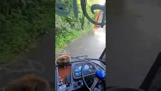 Kerala Tourist Bus driving on Hairpin