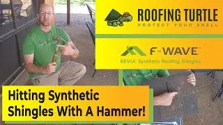 F-Wave Revia Synthetic Shingles Impact Demo | Roofing Turtle