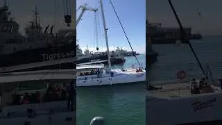 🛥 Beautiful white boat is leaving V&A Waterfront for a ride #boat #boating #ocean