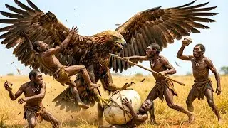 Life 5.5 Million Years Ago | Prehistoric Humans Steal a Giant Eagle Egg
