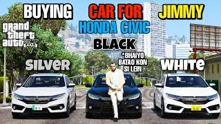 Buying Car For Jimmy | HONDA CIVIC | GTA 5 | Real Life Mods #112 | URDU |