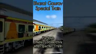 Furious Diesel Locomotive with BHARAT GAURAV Special Train.