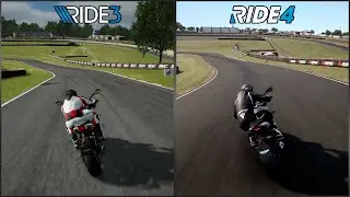 RIDE 3 vs RIDE 4 - 2014 Triumph Street Triple R at Brands Hatch GP Circuit Comparison