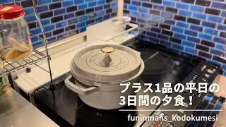 【ストウブ研究会】プラス1品の平日の3日間の夕食！