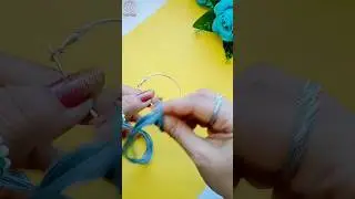 diy hoop earrings😍 #craftervishika #asmr #youtubepartner #diy #hoopearrings #earingslover #diycrafts