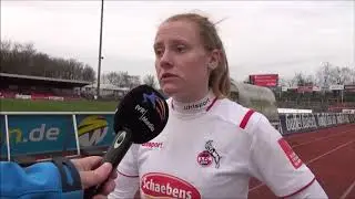 Interview with 1FC K&ouml;ln Player Amber Barrett after the 1 - 4 lost match against 1FFC Frankfurt