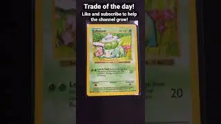 Trade of the Day // Heavily Played Shadowless Red Cheeks Pikachu for Shadowless Light Play Bulbasaur