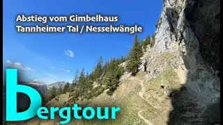 &Uuml;ber dem Tannheimer Tal. Abstieg vom Gimpelhaus, vorbei am Tannheimer Haus, bis nach Nesselw&auml;ngle.