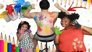 LEARN COLORS FOR CHILDREN BODY PAINT FINGER FAMILY SONG NURSERY RHYMES LEARNING VIDEO