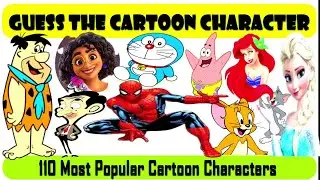 Guess the Cartoon Character in 5 seconds!  | 110 Most Popular Cartoon Characters | Cartoon quiz