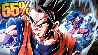 (Dokkan Battle) 55% LEVEL 1 LINKS AGL LR ULTIMATE GOHAN COMPLETE OVERVIEW & SHOWCASE!