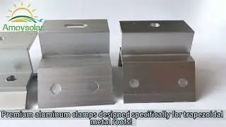 High-strength aluminum alloy trapezoidal roof clamps for secure solar panel mounting!