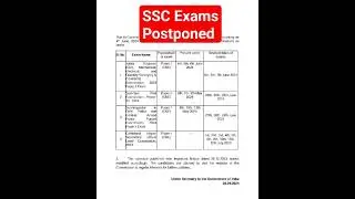 SSC Exams Postponed Due to Election || ssc cpo exam postponed|| #ssccpo2024 #shorts