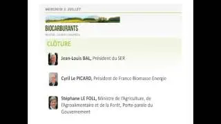 Colloque national biomasse 2014 -  Cloture St&eacute;phane LE FOLL