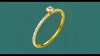 How to make Simple solitaire ring design in jewelCAD