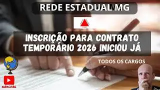 COMO FAZER A SUA INSCRI&Ccedil;&Atilde;O PARA CONCORRER A UMA VAGA NA REDE ESTADUAL DE EDUCA&Ccedil;&Atilde;O DE MG EM 2026