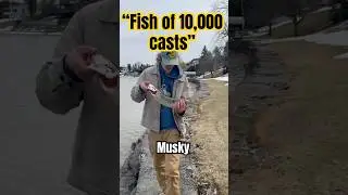 THE FISH Of 10,000 CASTS!! #fish #muskyfishing #fishofalifetime #bassfishing #fishing #bigfish #100k