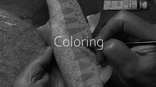 Fish wood carving [물고기목각-산천어]  cherry trout Part 3 / Coloring