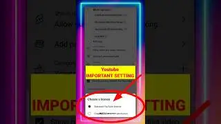 Youtube Licence & Distribution Setting 😱🔥#shorts #short #youtube #ytshorts #tricks #tech