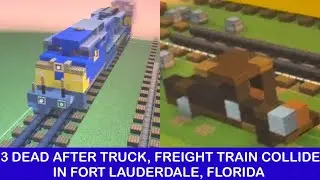 Truck Collides With Freight Train, Catches Fire In Fort Lauderdale, Florida 
