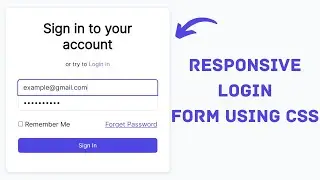 Responsive Login Form Using CSS
