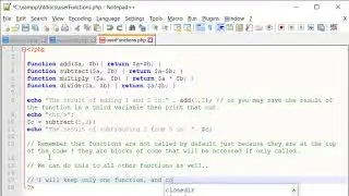 User Defined Functions in PHP