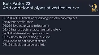 Bulk Water 23 - Add additional pipes at vertical curve