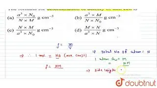 The formula for determination of density of unit cell is