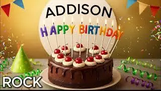 Happy Birthday ADDISON. Rock Version