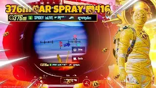 Insane Car Spray with M416 😱 | 376m car spray BGMI Perfect Tracking!