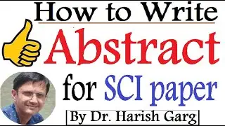How to Write Abstract for SCI paper