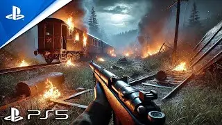 [PS5] SABOTAGING THE NAZI TRAIN | COD WORLD WAR 2 REALISTIC NEXT-GEN GRAPHICS GAMEPLAY!