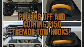 Removing Tow Hooks From F150 Tremor  And Powder Coating Them. Plus Skid Plate Removal.. 👀