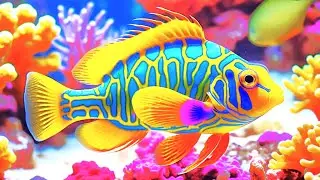 Aquarium 4K VIDEO (ULTRA HD) - Beautiful Coral Reef Fish & Jellyfish - Soothing Music for Sleep #8