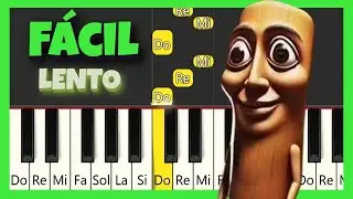 TUNG TUNG TUNG SAHUR - TUTORIAL PIANO FÁCIL con notas - versión lenta