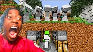 1ST TIME REACTING TO DREAM! | Minecraft Speedrunner VS 5 Hunters REVIVAL