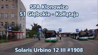 SPA Klonowica - linia 51, Solaris Urbino 12 III #1908
