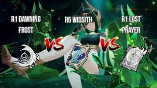 Nefer Weapon Comparison - R1 Dawning Frost Vs R5 Widsith Vs R1 Lost Prayer | Genshin Impact