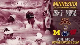 Gopher Swimming & Diving: Home Dual Meet Nov. 3-4th!