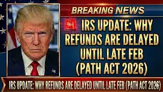 IRS UPDATE: Why Refunds Are Delayed Until Late Feb (PATH Act 2026)