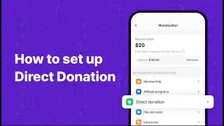 How to set up Direct Donation
