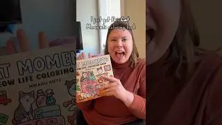 cat lovers I found the cutest coloring book! Cat Moments by Hikaru Kotz #coloringbook #adultcoloring