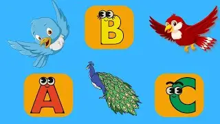 ABC Birds for Kids 🦜 | A to Z Bird Names & Sounds | Toddler Learning Video