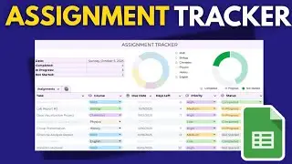 Assignment Tracker Google Sheets - Simple Tutorial (2026) | FREE Template