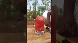 Coconut water and Watermelon juice. Best Ever Summer Drink.