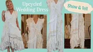 I DID IT! Upcycled Boho Wedding Dress Made From All Pre-owned Materials