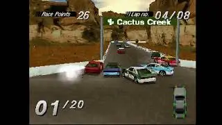 Destruction Derby (PS1) - Race 28: Division 1 Cactus Creek