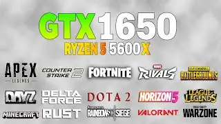 GTX 1650 + Ryzen 5 5600x - Test in 22 Games - How is its performance in online games ?
