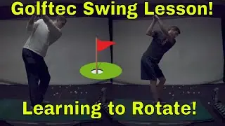Golf Tec Full Swing Lesson! Keeping Your Shoulders Square at Impact! Hit the Ball Straighter!