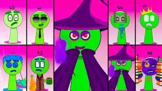 Sprunki OC ALL Numberblocks 40 - 49 | Compilation Incredibox #numberblock